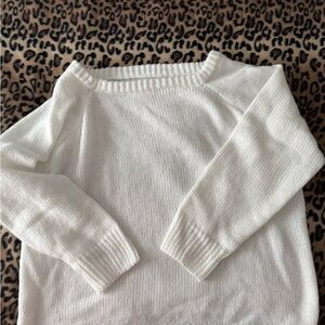 Oversized off the shoulder sweater